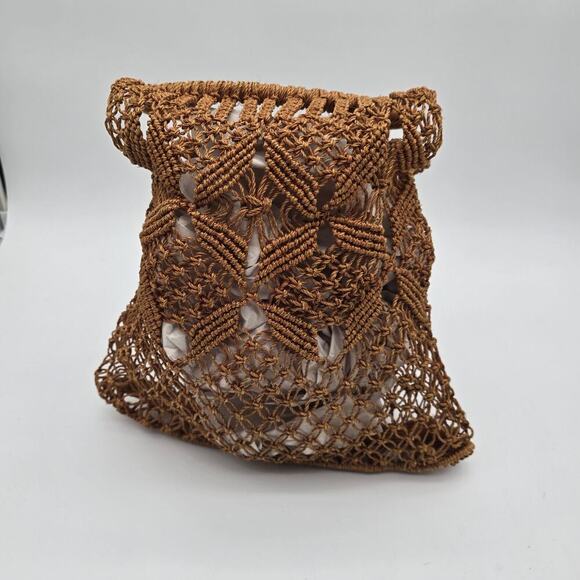 Vintage Woven Boho Bag Rattan Purse Whicker Macrame Woven Circle Boho - Picture 7 of 14